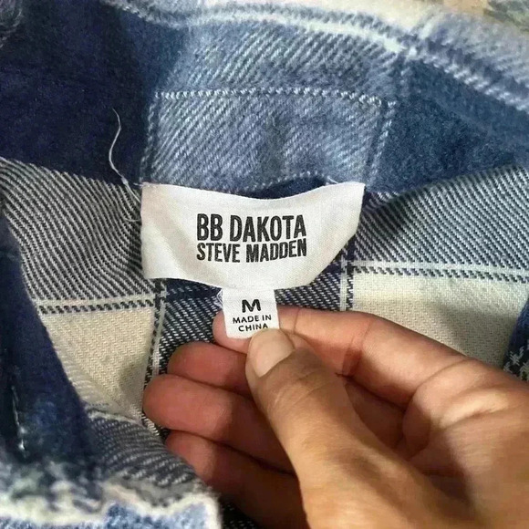 BB DAKOTA boxy plaid jacket medium - Picture 4 of 4